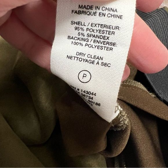 Avec Les Filles Pants Womens Medium Green Faux Suede Elastic Waist Front Slit - Picture 6 of 8